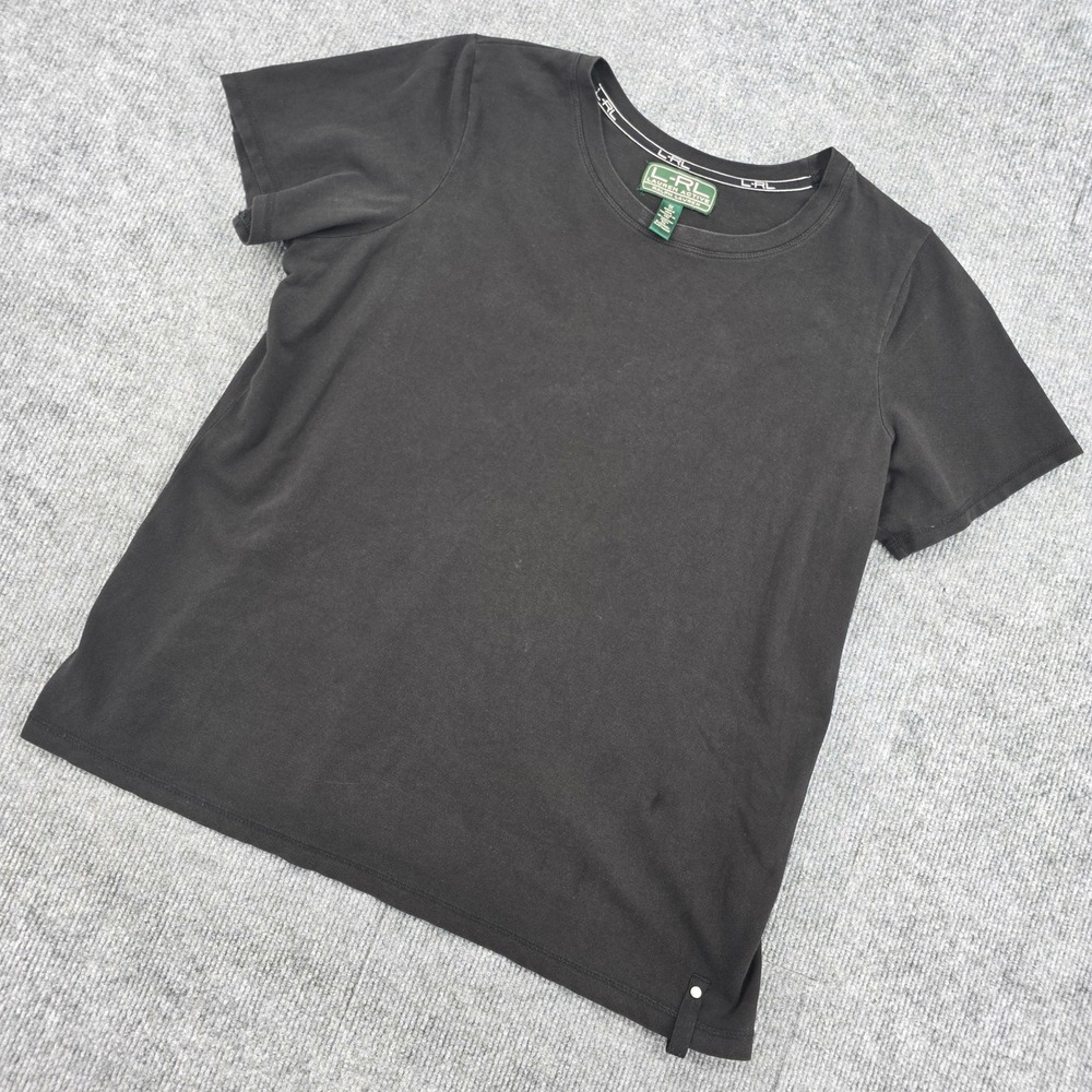 Lauren Active Ralph Lauren Black Short Sleeve T-Shirt Crew Neck 1X